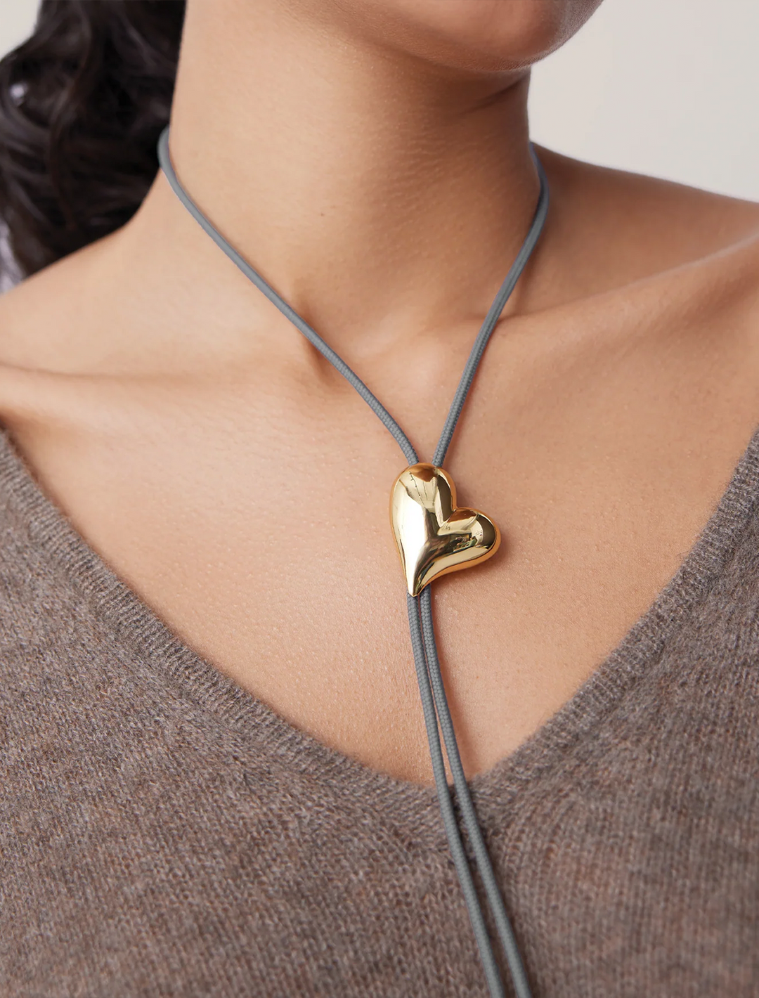 art heart bolo tie necklace