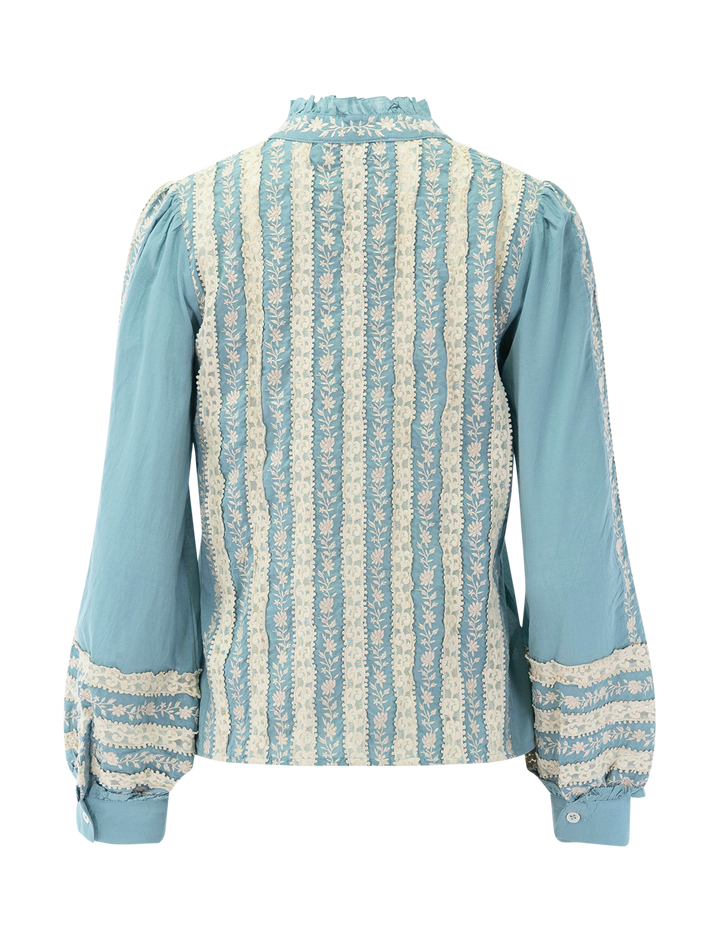 kirsten print longsleeve top in sky