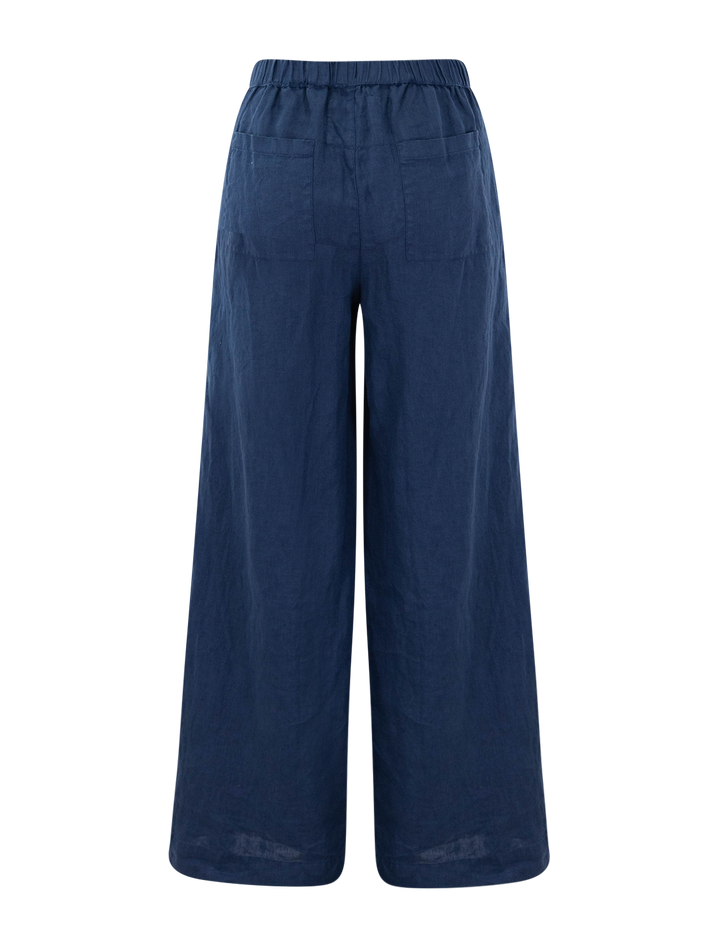 madeline linen pants in navy
