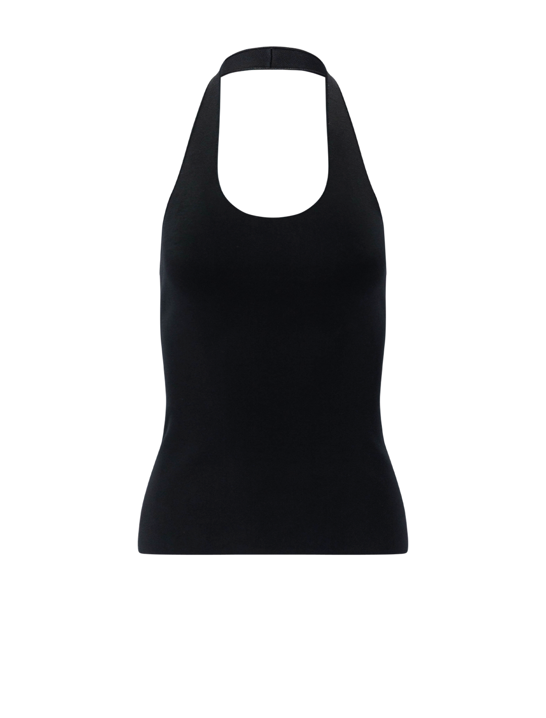 halterneck tank in black