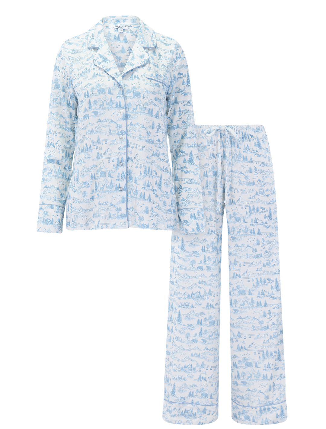 flora pillow soft pj set in winter toile