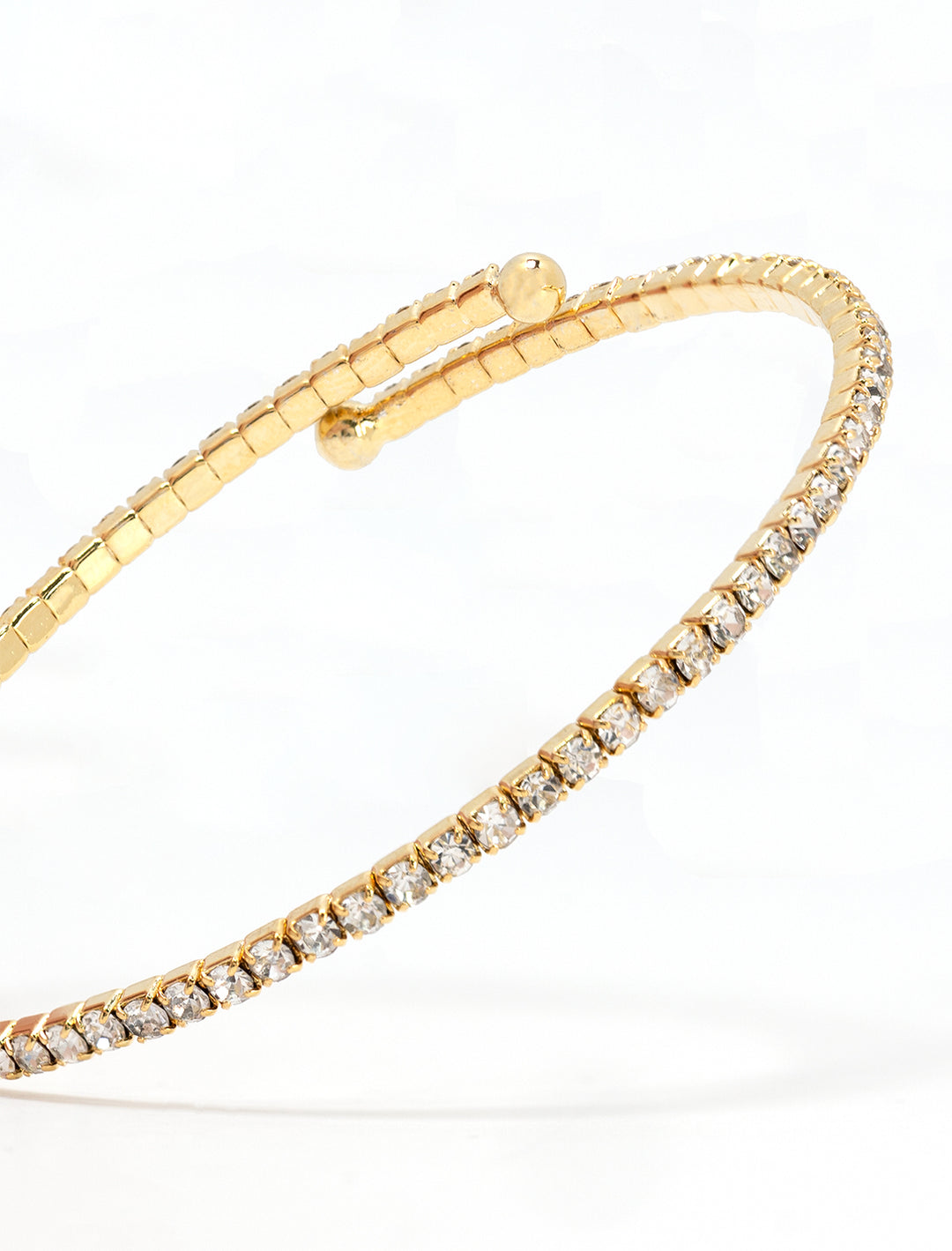 rhinestone bracelet in gold