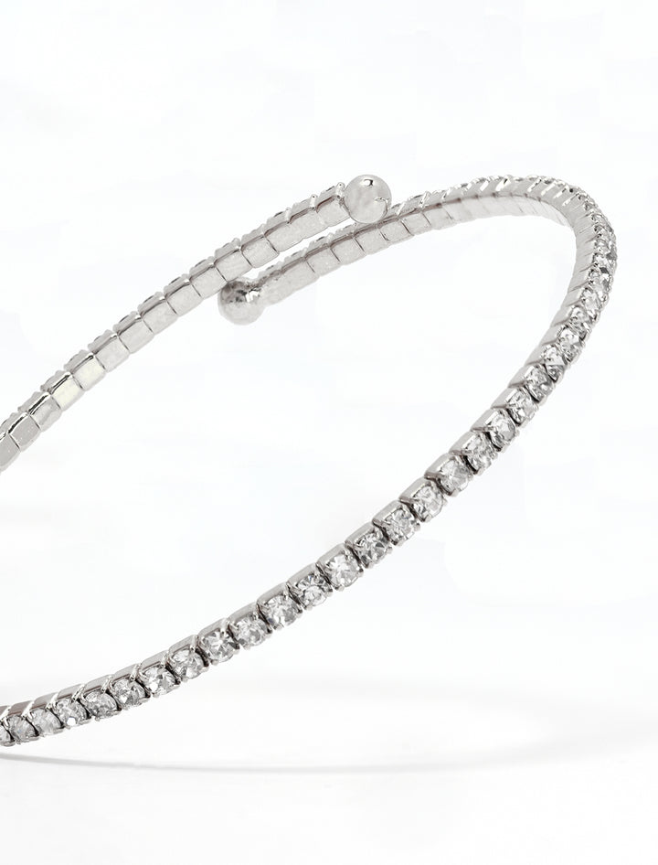 rhinestone bracelet in silver