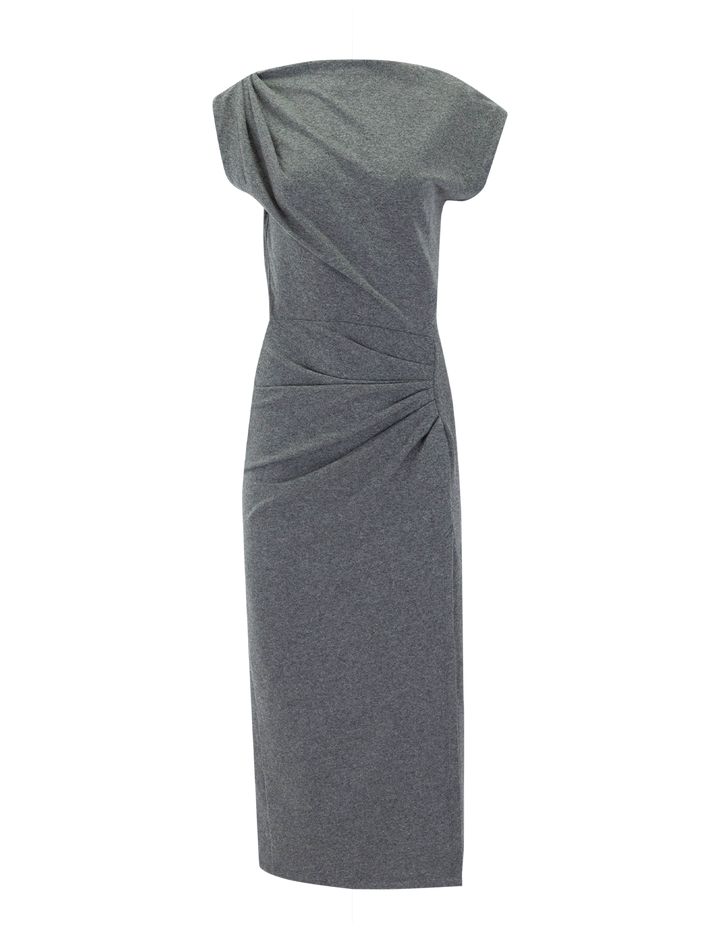 naerys dress in grey flannel