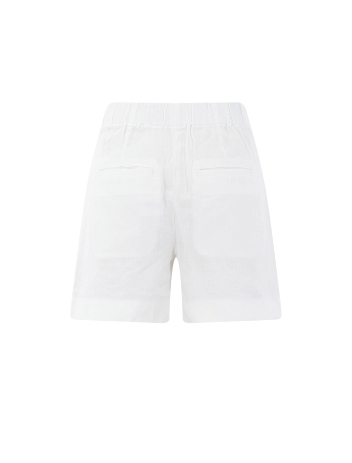 mid rise hemp short in offwhite