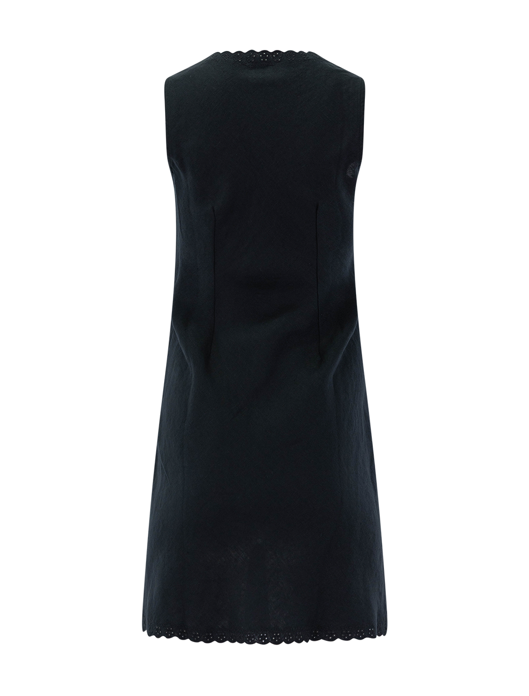 bex dress in black linen