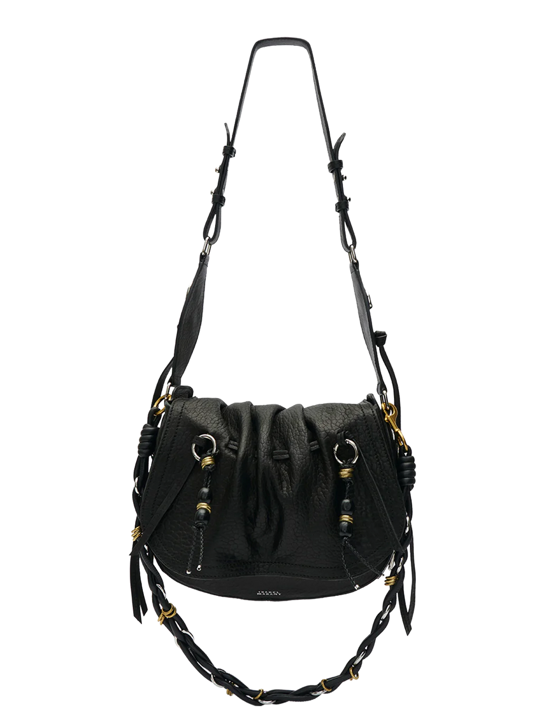bolton bag in black bubble leather