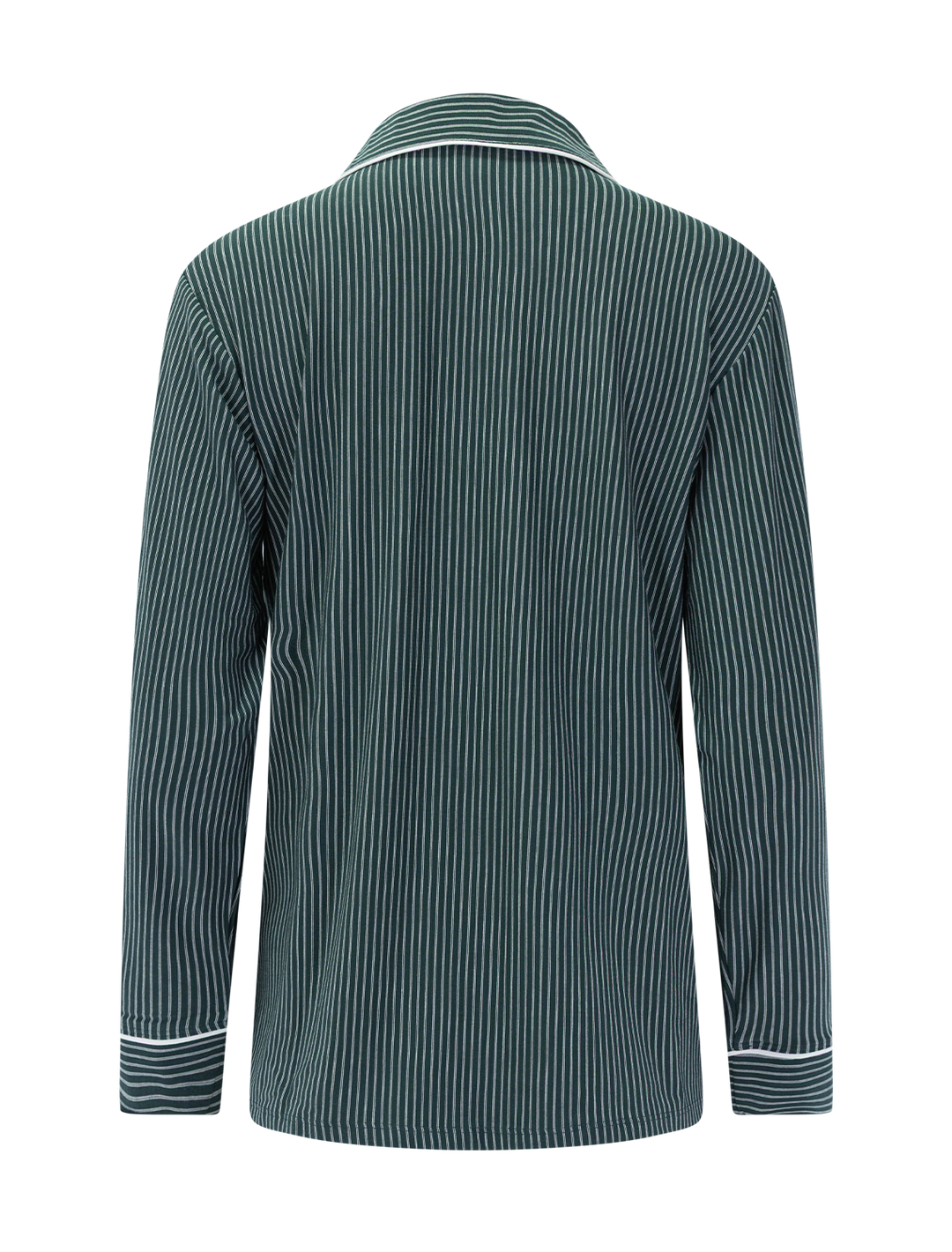 gisele pajama set in holly pine and ivory stripe print
