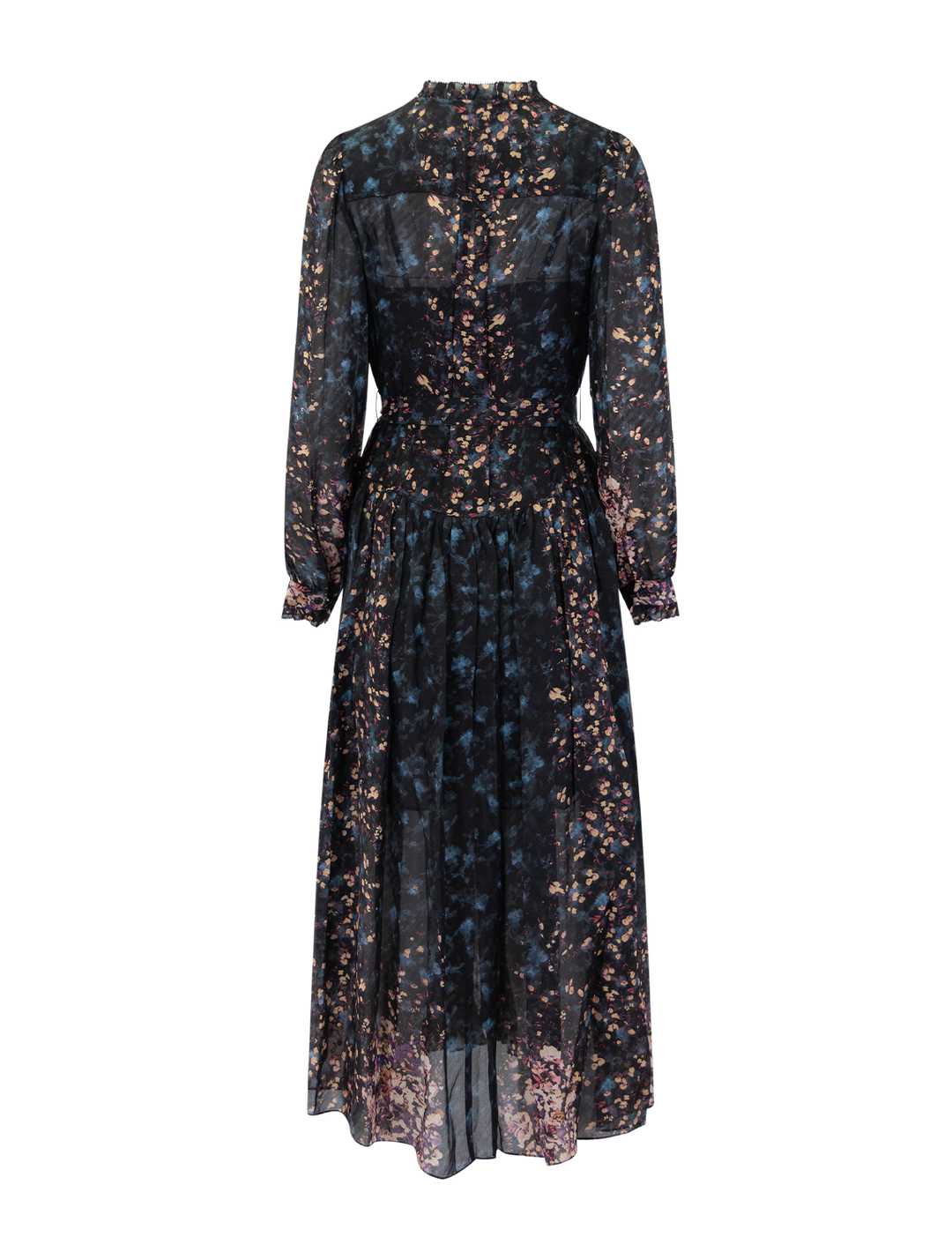 tessa silk dress in eclipse print