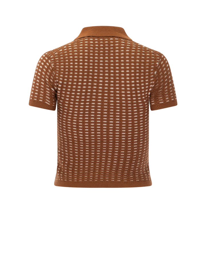 shrunken waffle polo