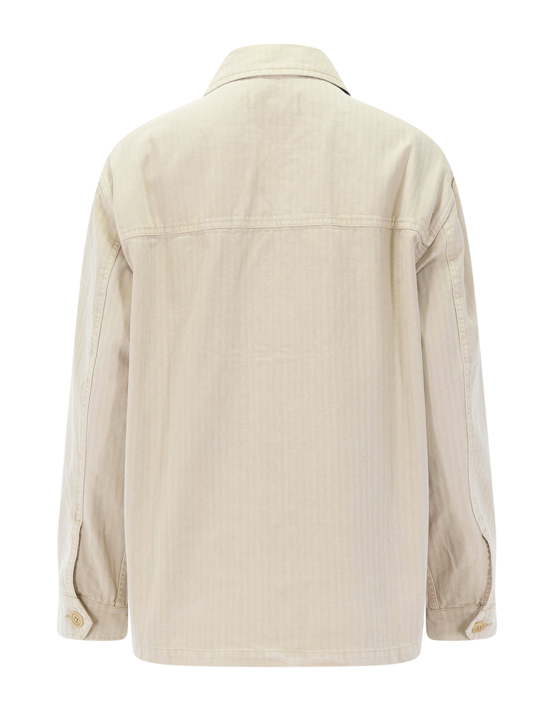 painter jacket in sand herringbone