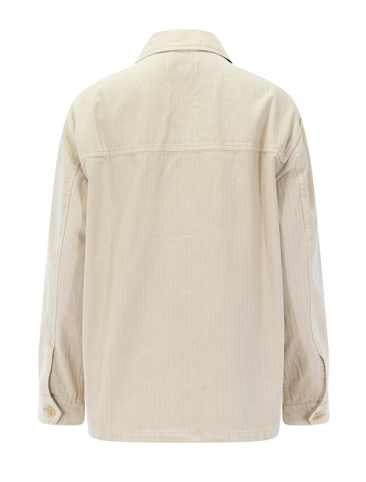 painter jacket in sand herringbone
