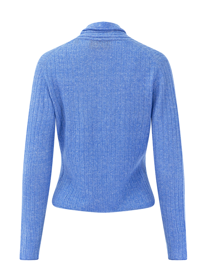 rib stealth cardi in delft blue