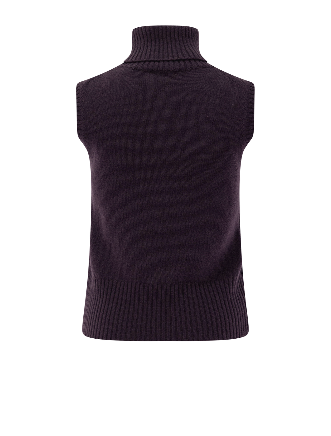 mazzy cashmere shell in dark eggplant