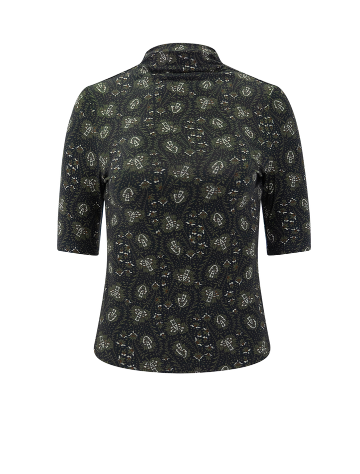 james top in black print
