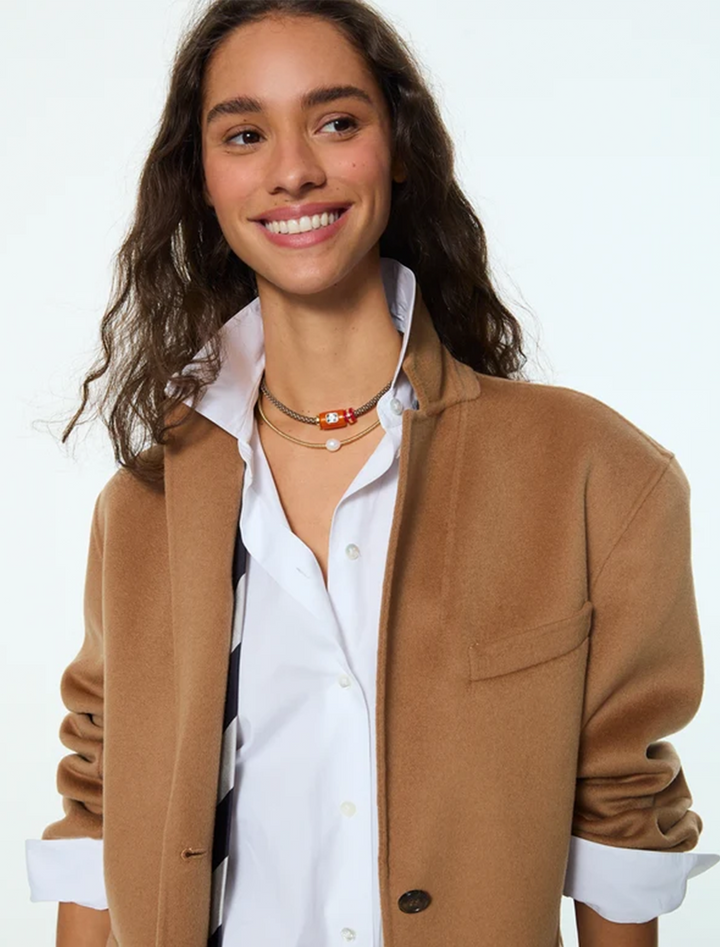 the cylinder cord necklace in sienna