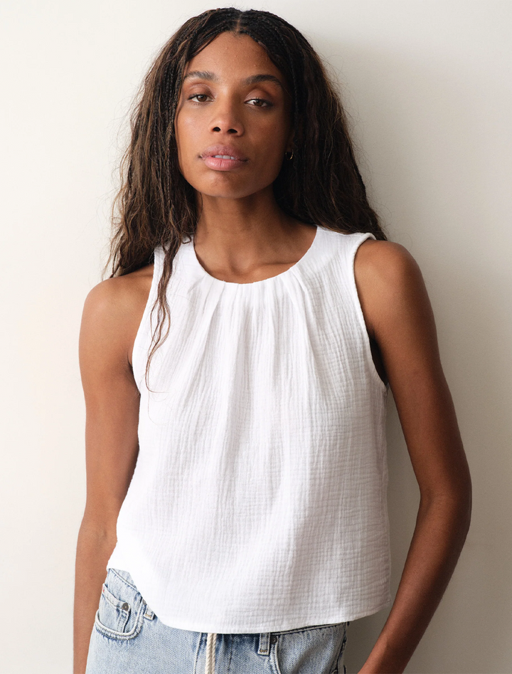 serena tank in white