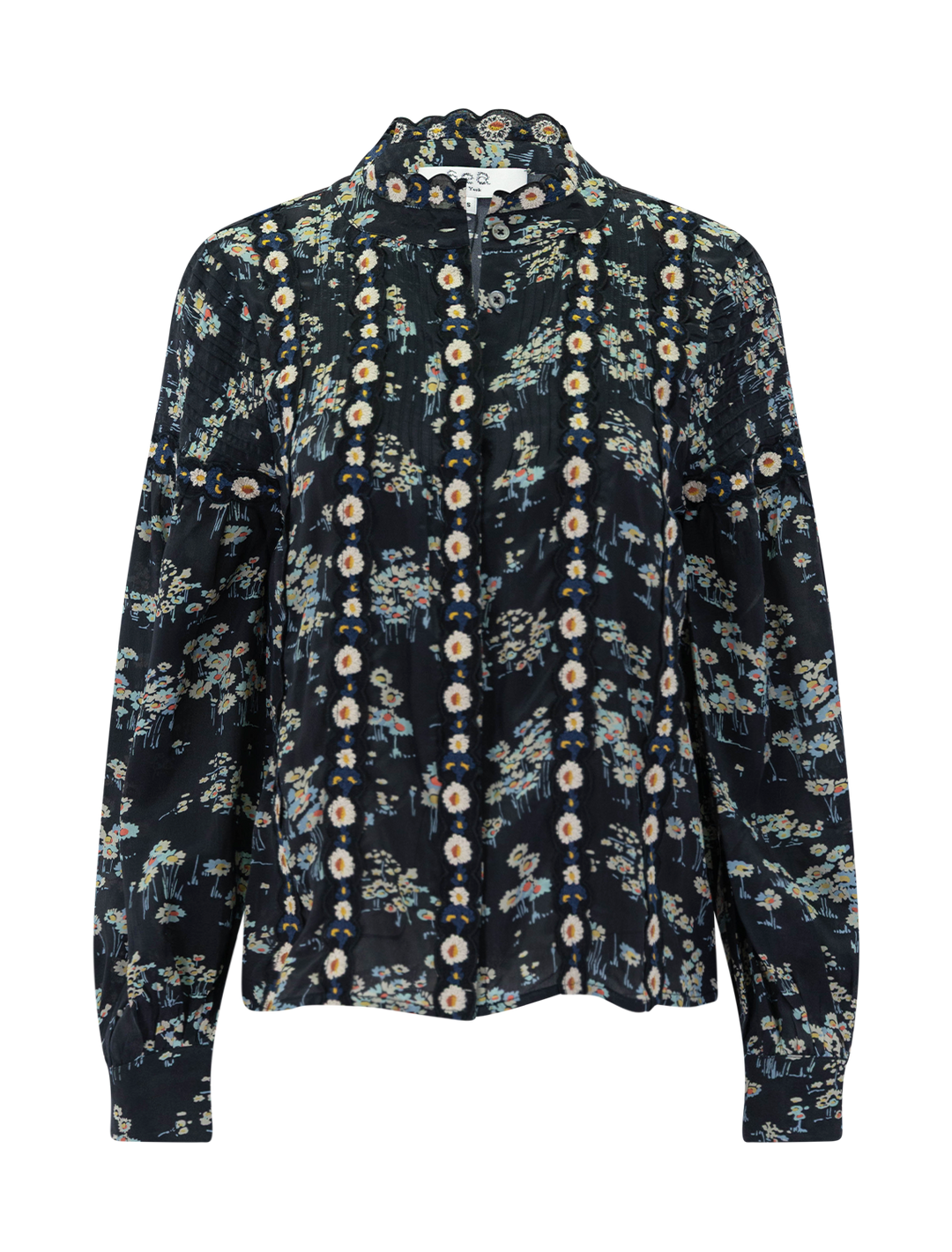 mona top in black floral
