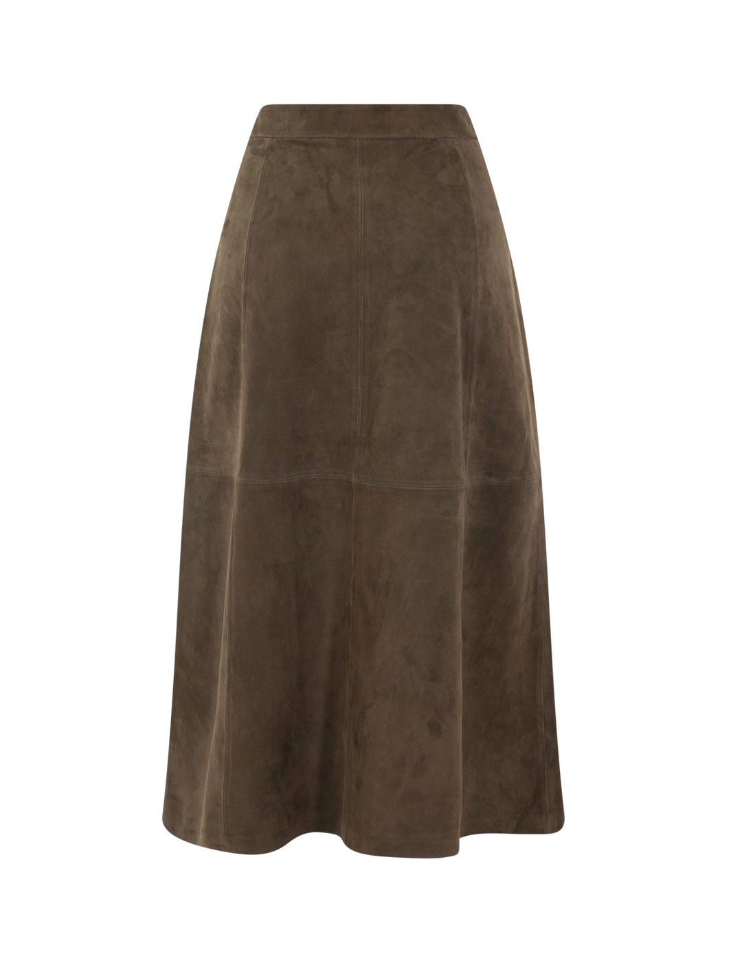 suede wolfe skirt in olive