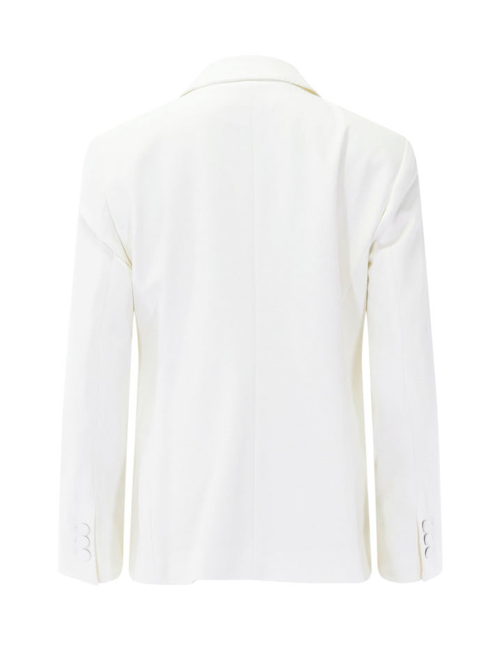 harlow ponte blazer in white