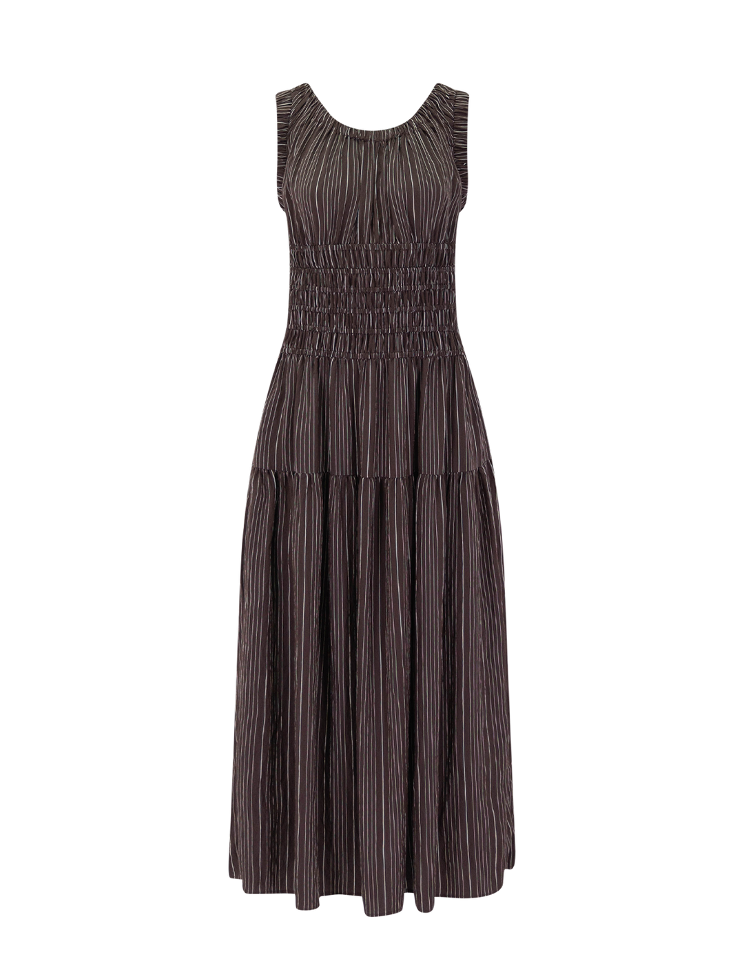 anastasia dress in chicory stripe