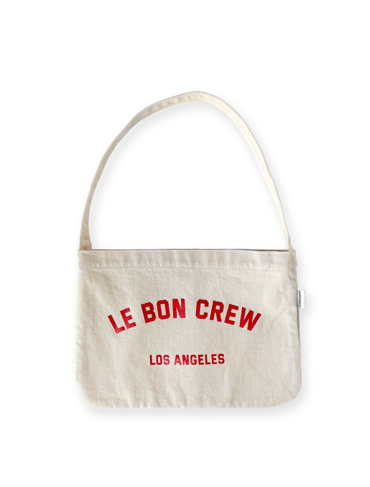 petite happy carry bag in naturel + red