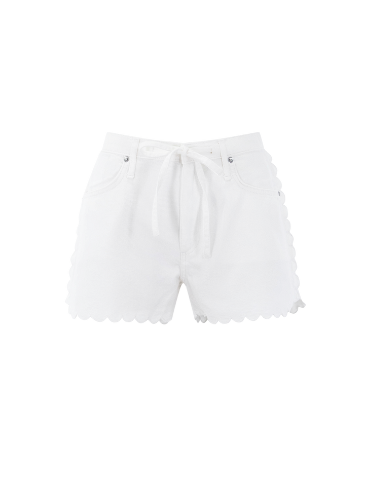 nolan short in white scallop