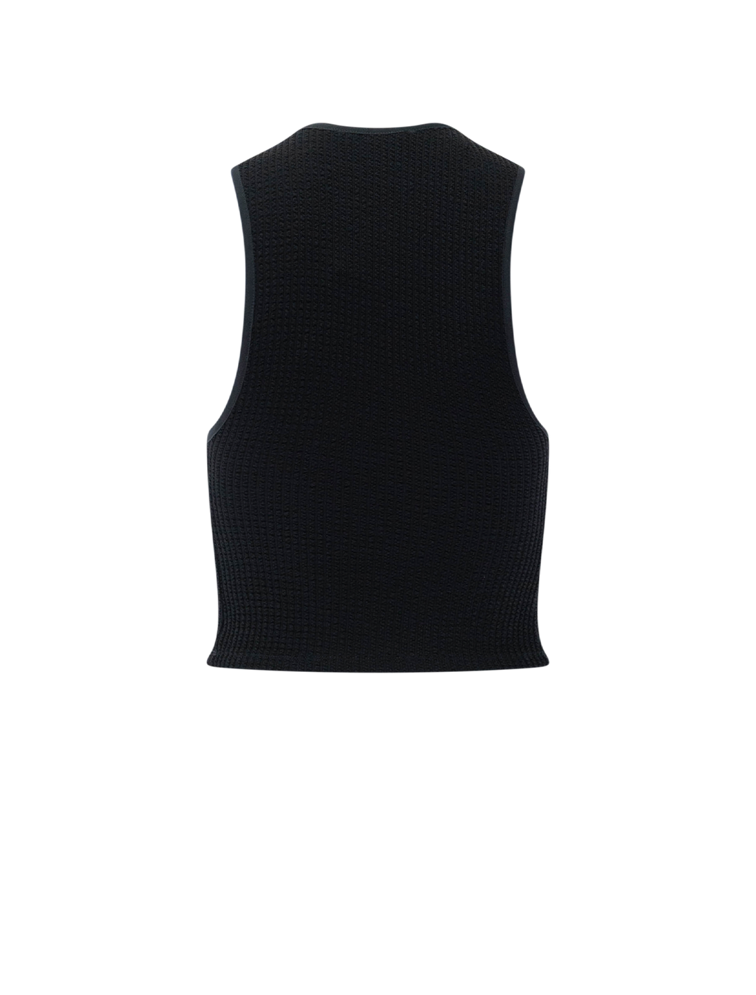 muscle rib tank in black