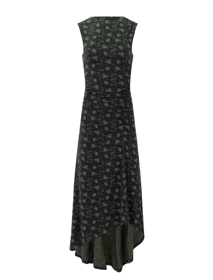 theodora dress in black print