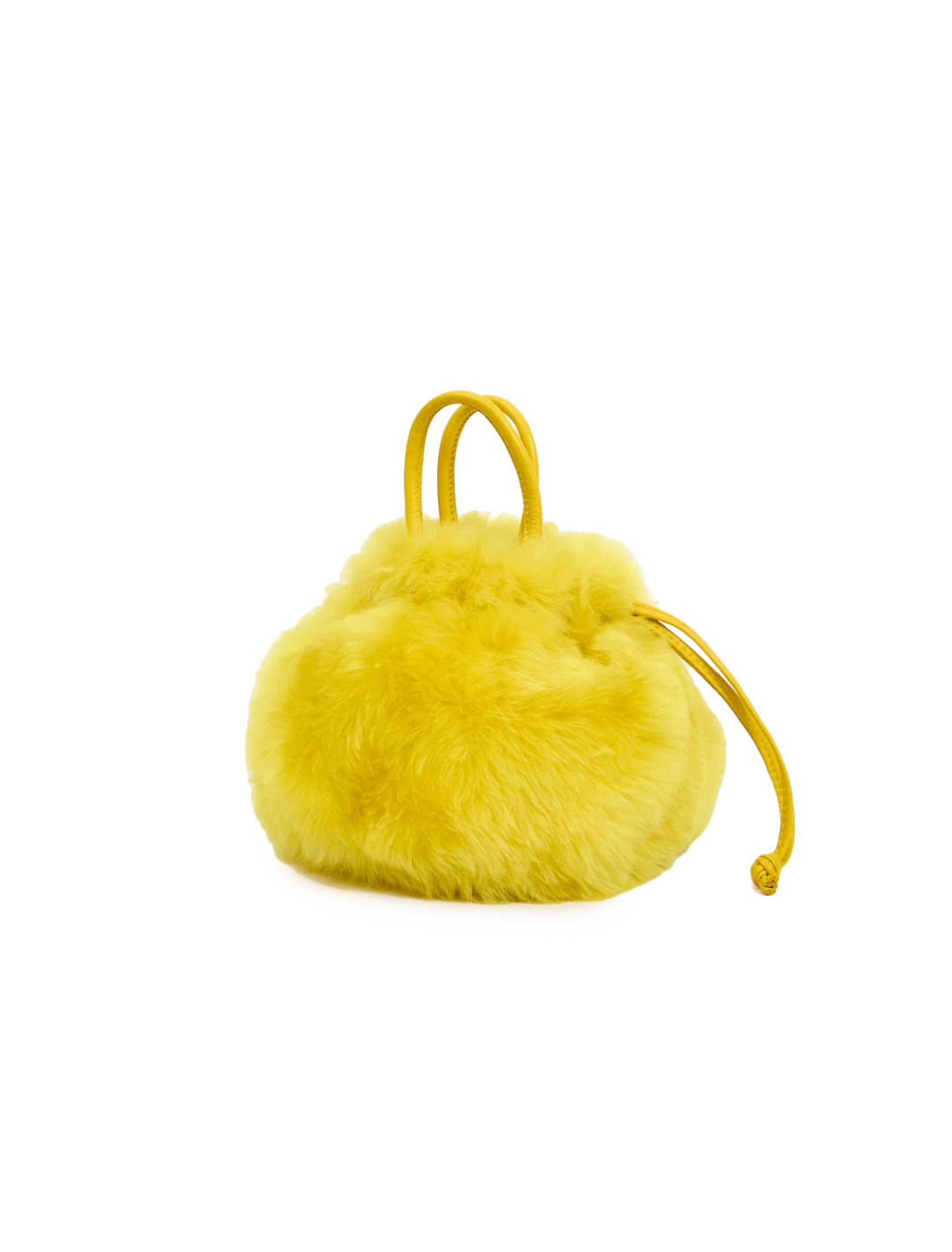 emma with top handle shearling bag in soleil