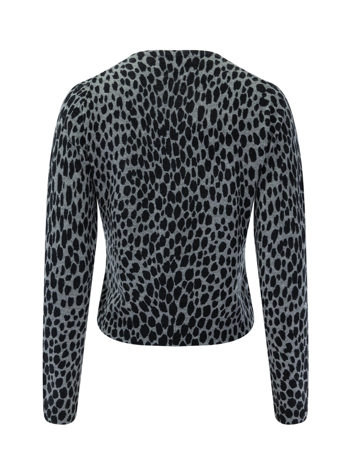 laevin cashmere cheetah printed sweater