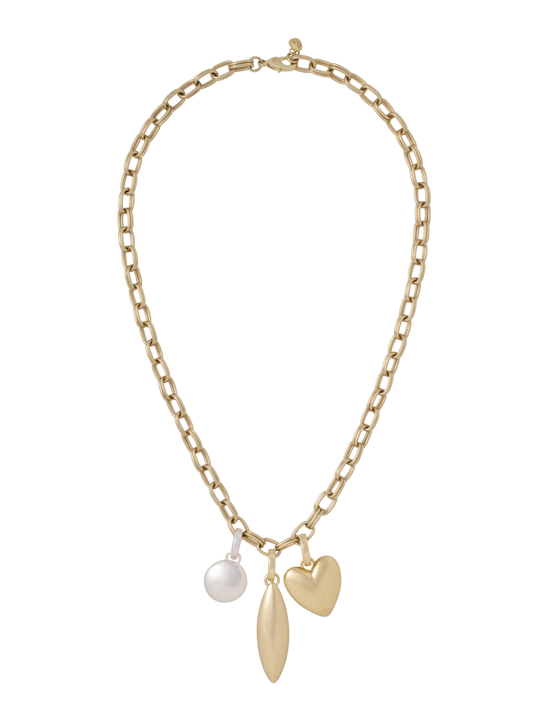 the mixed metals token necklace
