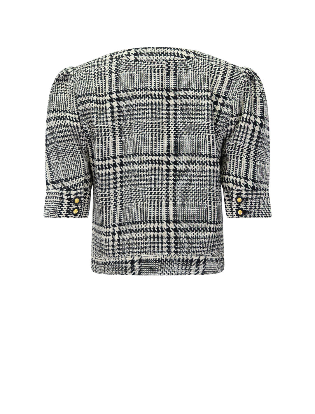 allegra jacket in black and white glen plaid