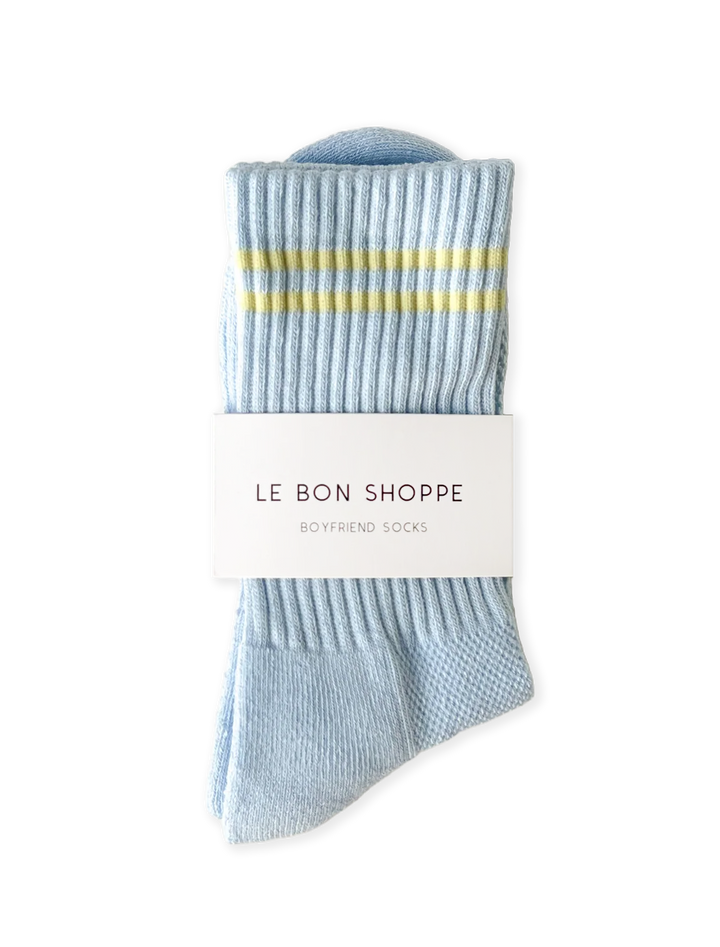 boyfriend socks in pastel sky