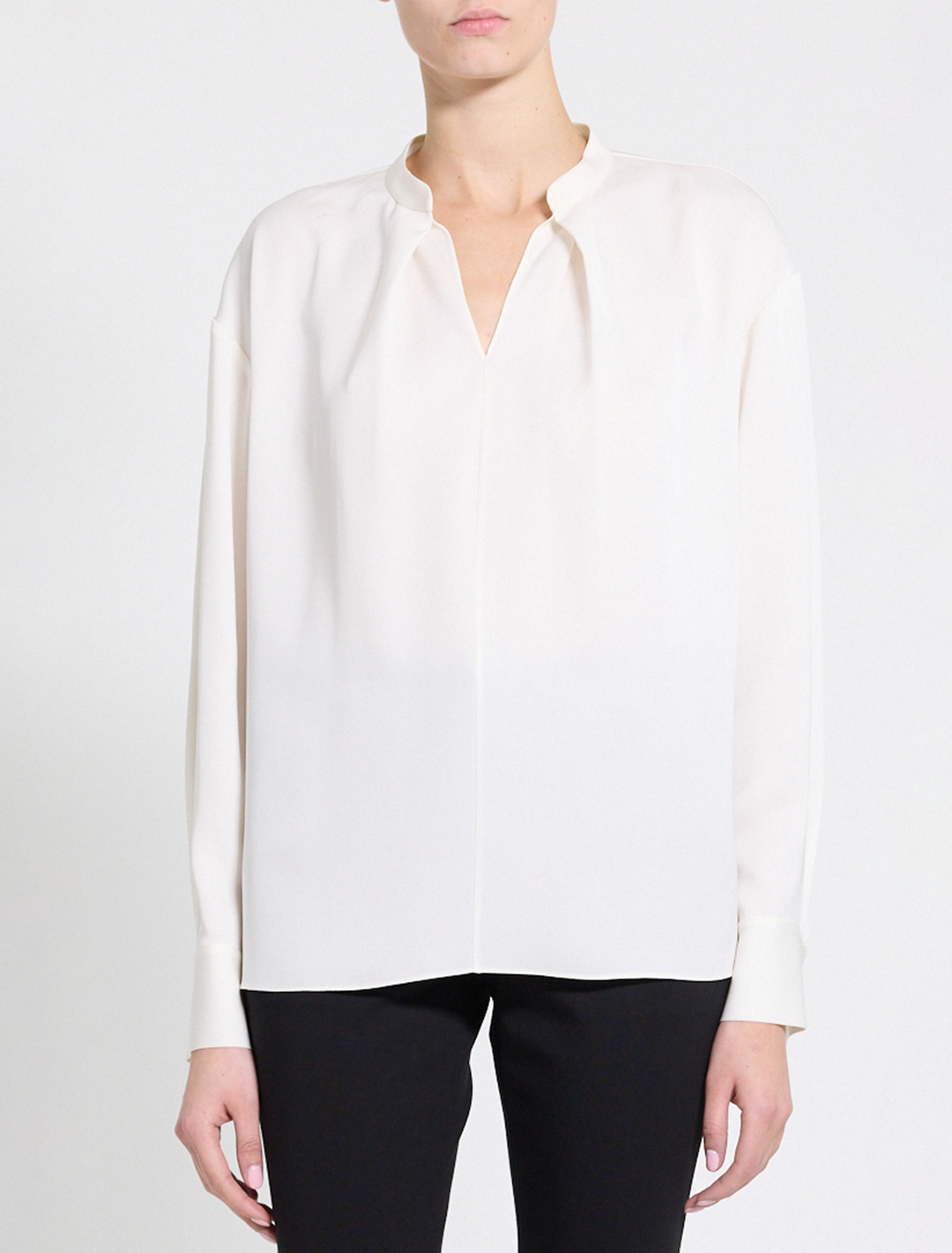 silk modern blouse in ivory