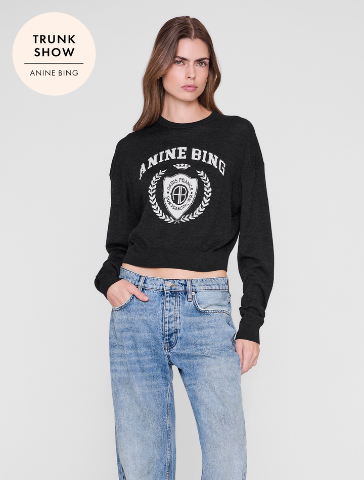 mia sweater in charcoal