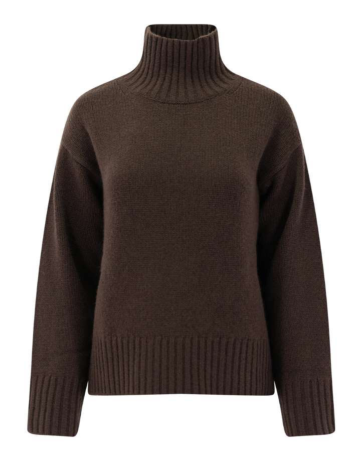 woodhouse cashmere blend funnelneck jumper in rustic