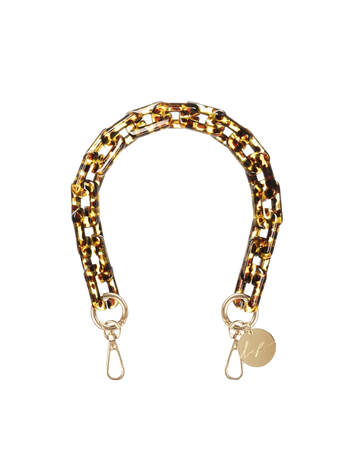 emmy short brown tortoise chain