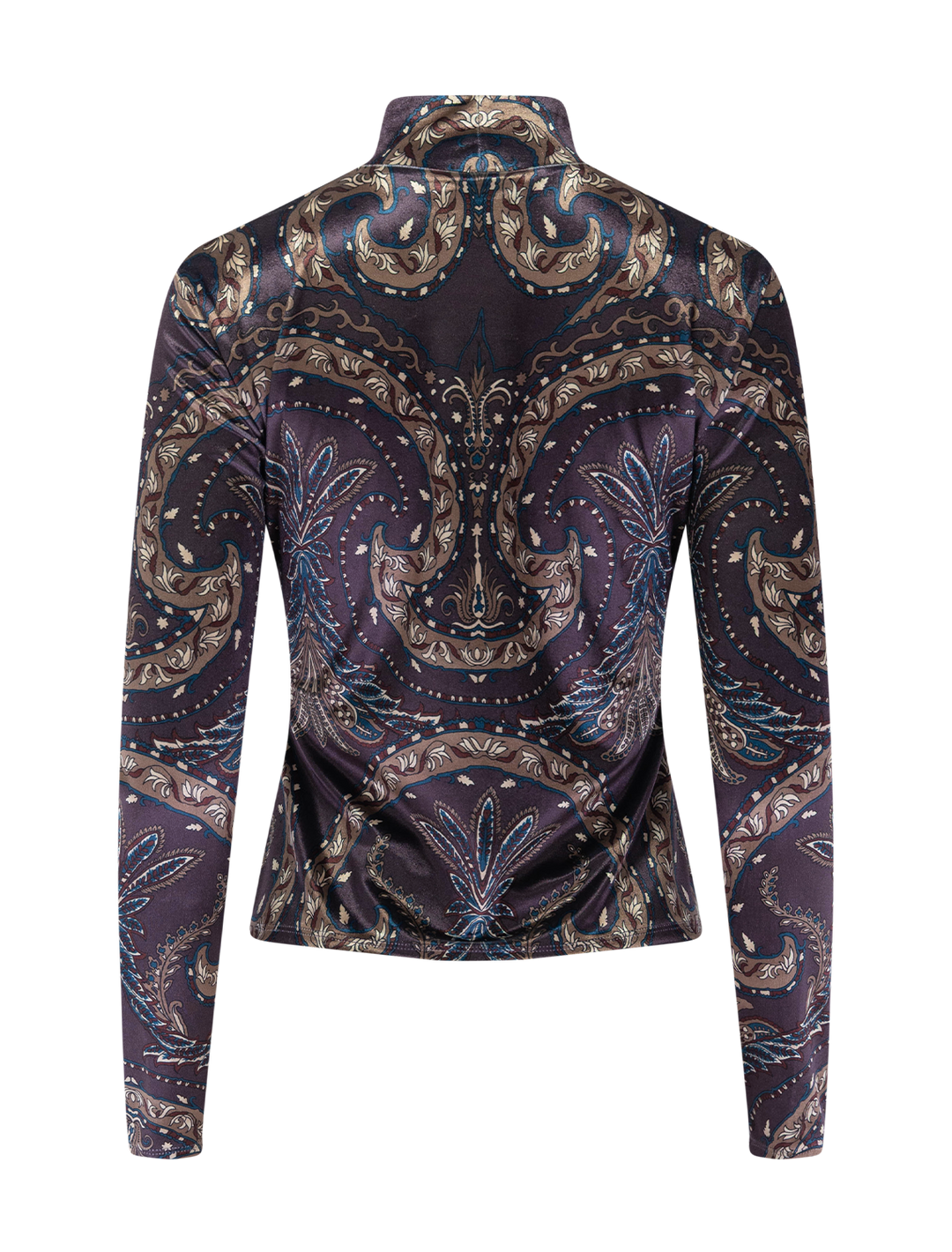nate top in eggplant print