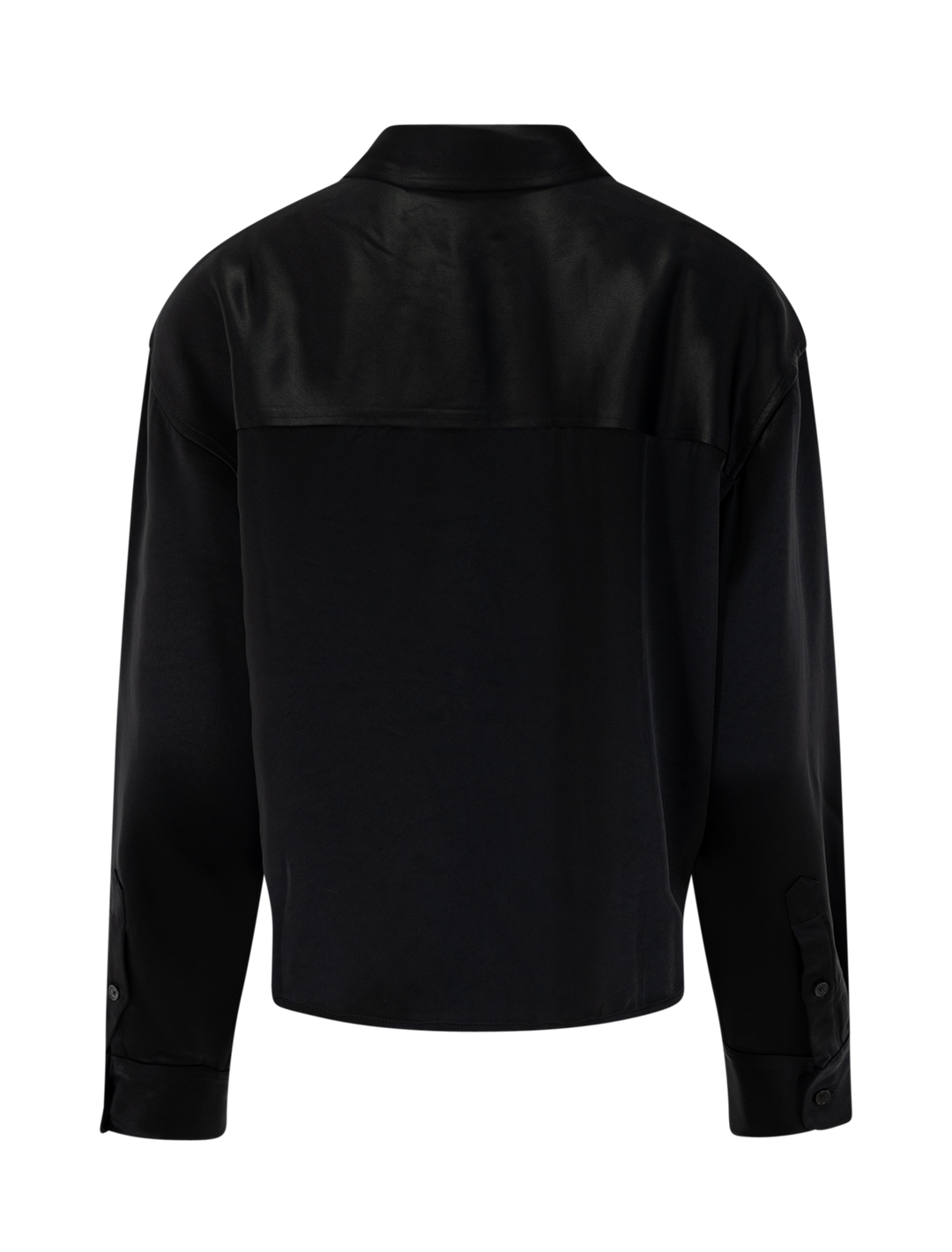 scott cropped shirt in black
