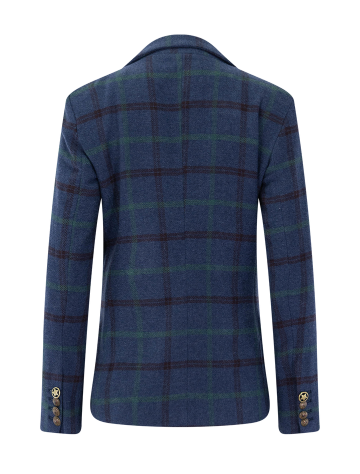 monedero blazer in blue check