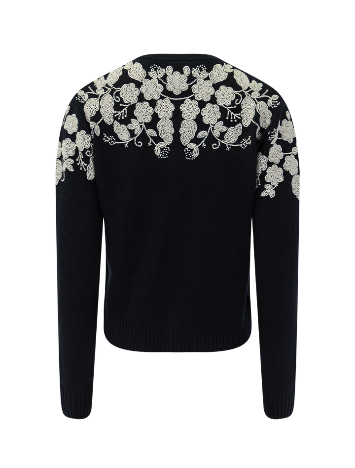 shiloh embelished cardigan in black