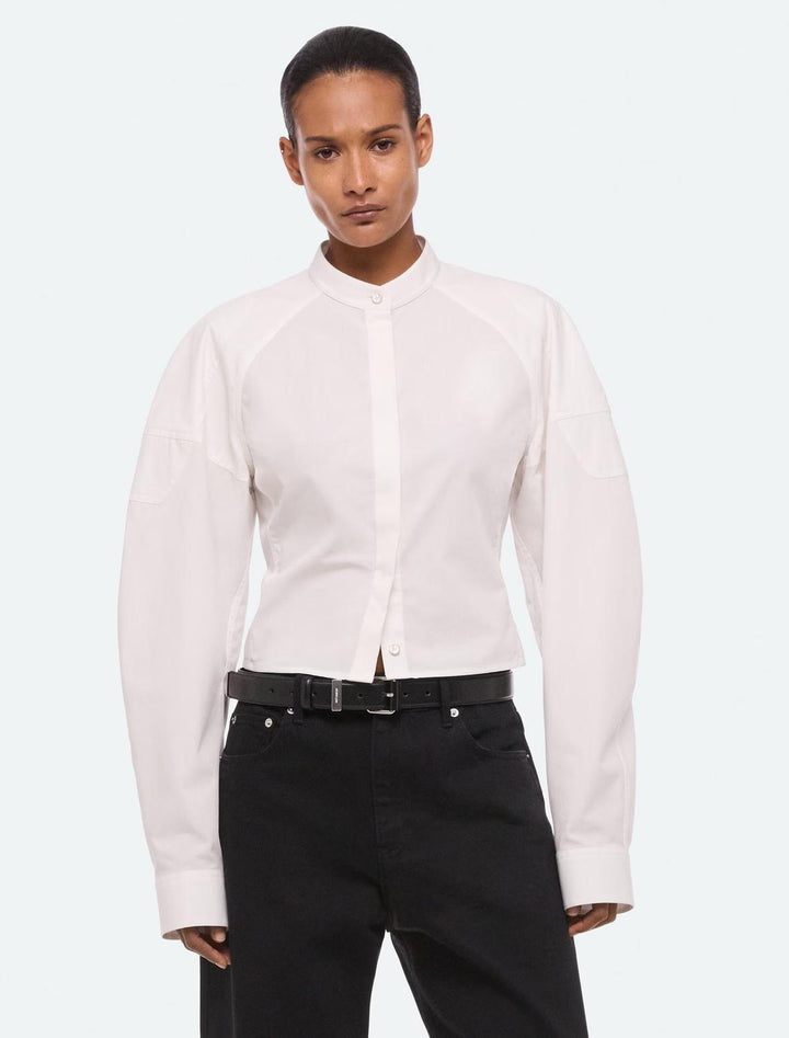 saddle shirt in white