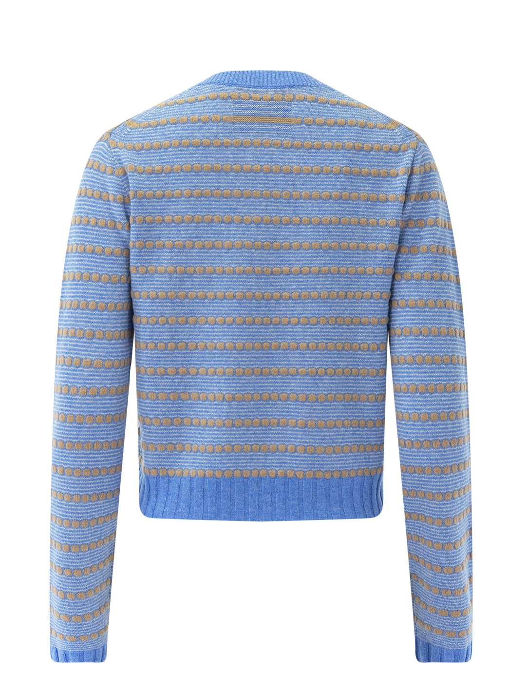 pebble stripe shrunken crew in delft blue