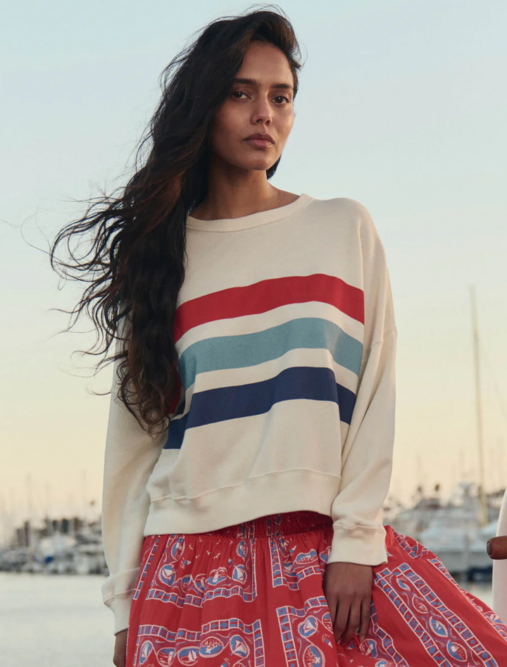 the teammate sweatshirt in saltwater stripe
