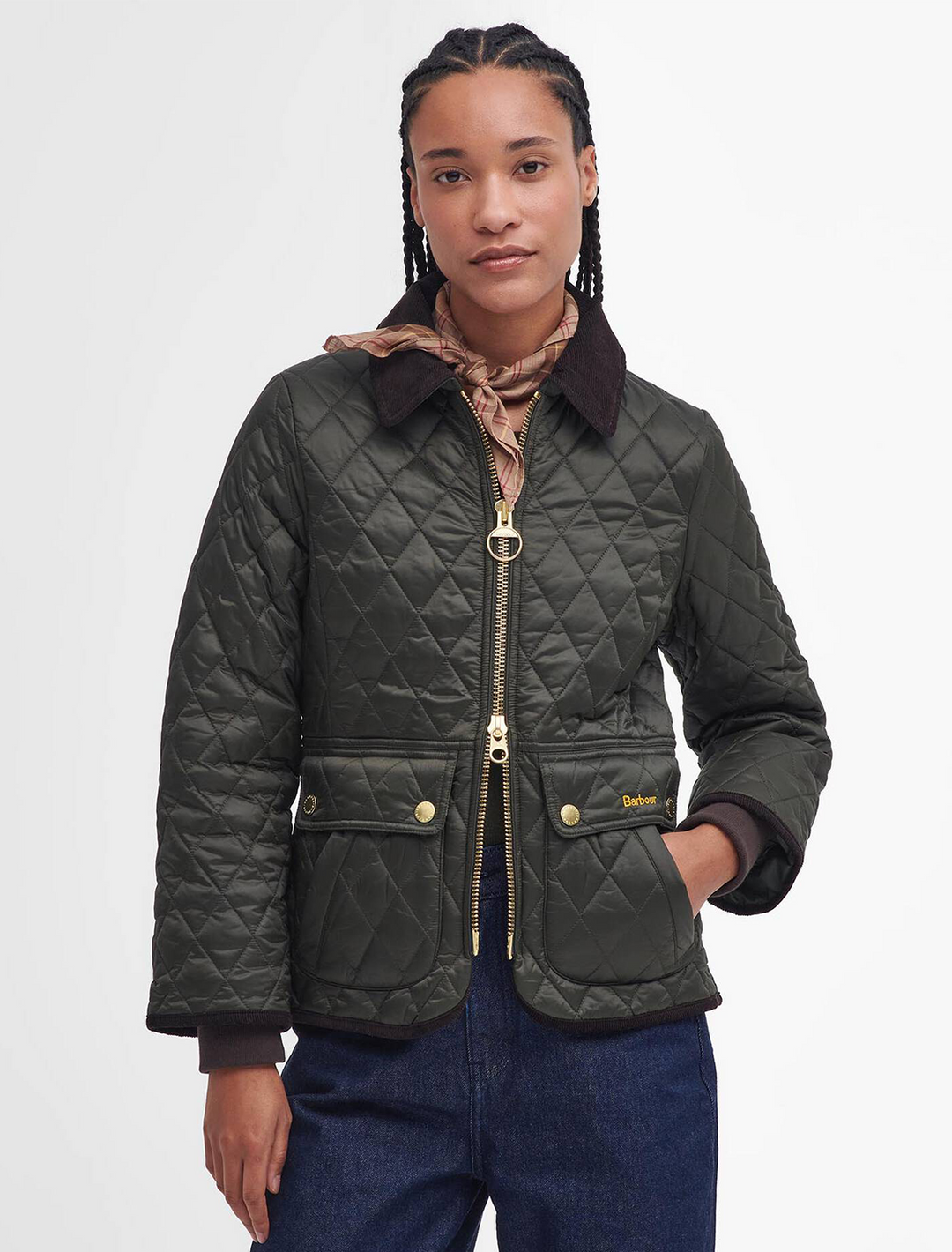 beadnell quilted jacket in sage