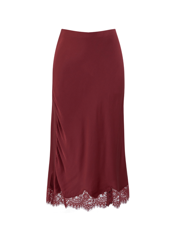 ebony skirt in crimson
