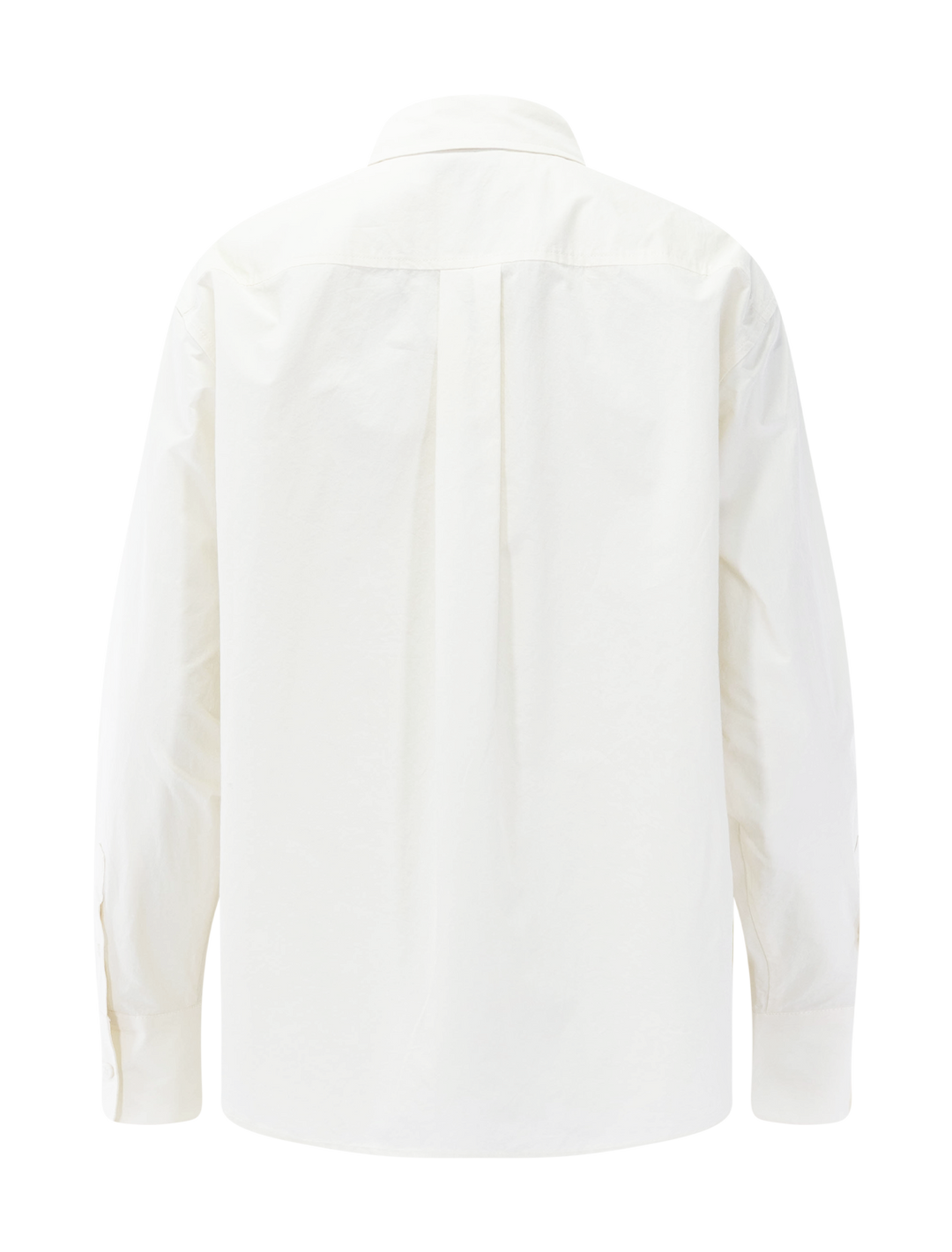 creased cotton shirt in off white