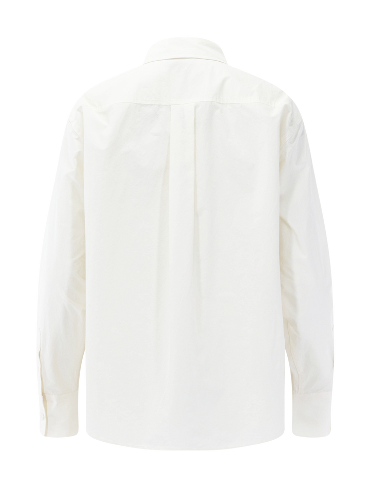 creased cotton shirt in off white