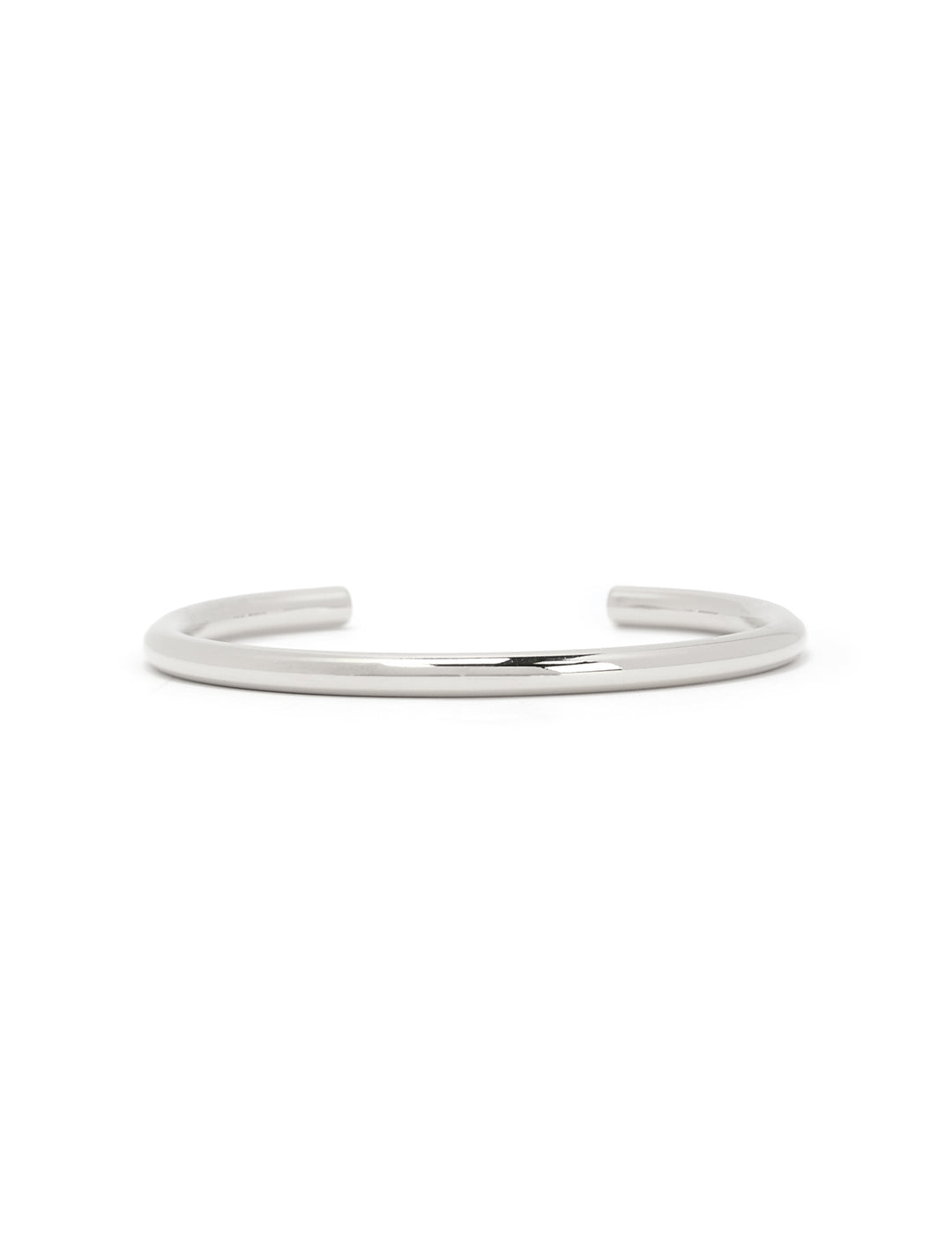 Front view of AV Max plain cuff in silver